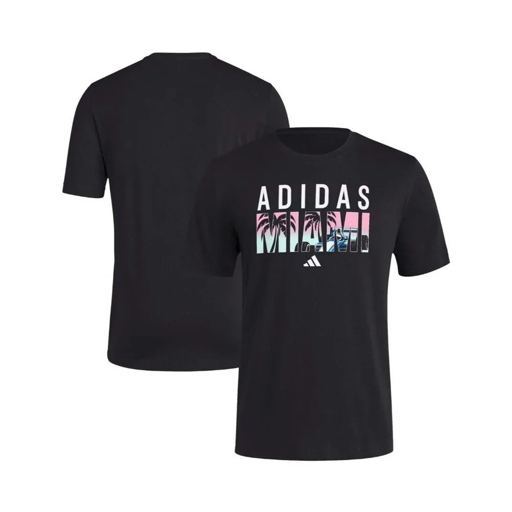 Adidas Men's Black Formula 1 Miami T-Shirt - Black